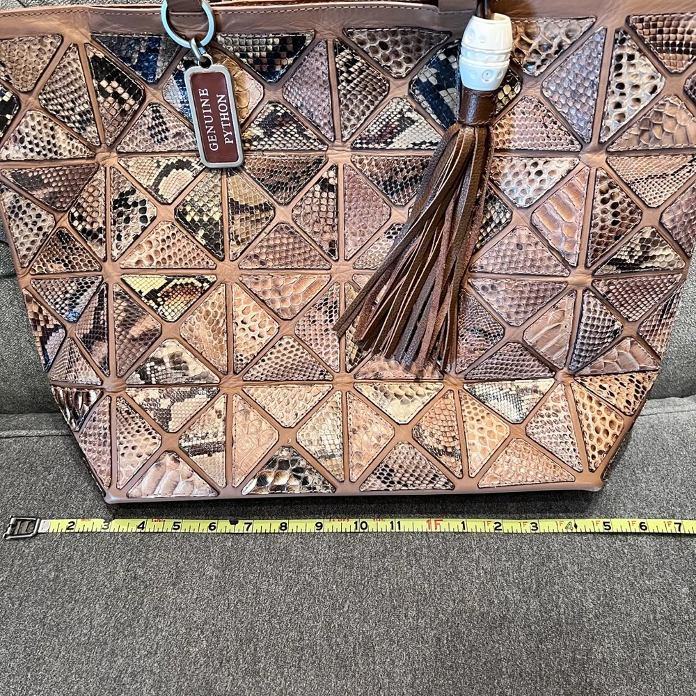 Genuine Python Snake Skin XL Tote - Picture 6 of 10